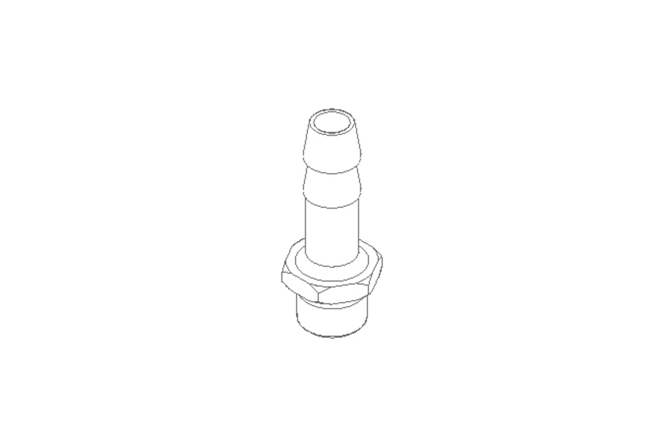 Threaded hose nozzle G1/4