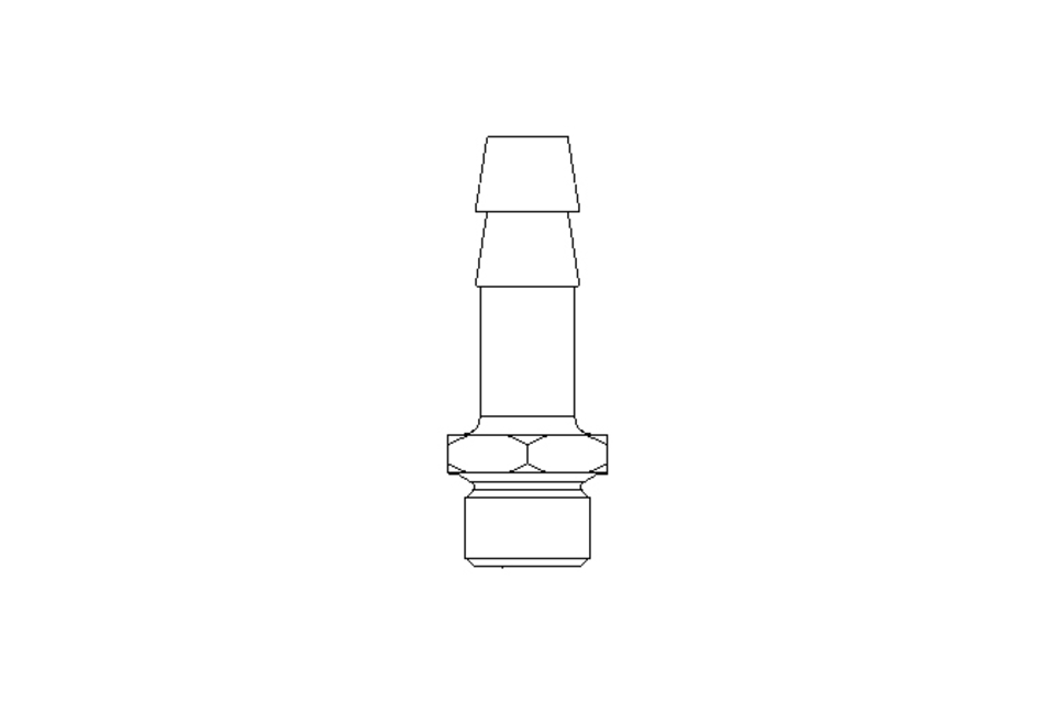 Threaded hose nozzle G1/4