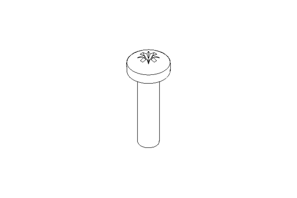 Linsenschraube M2,5x10 A2 ISO7045