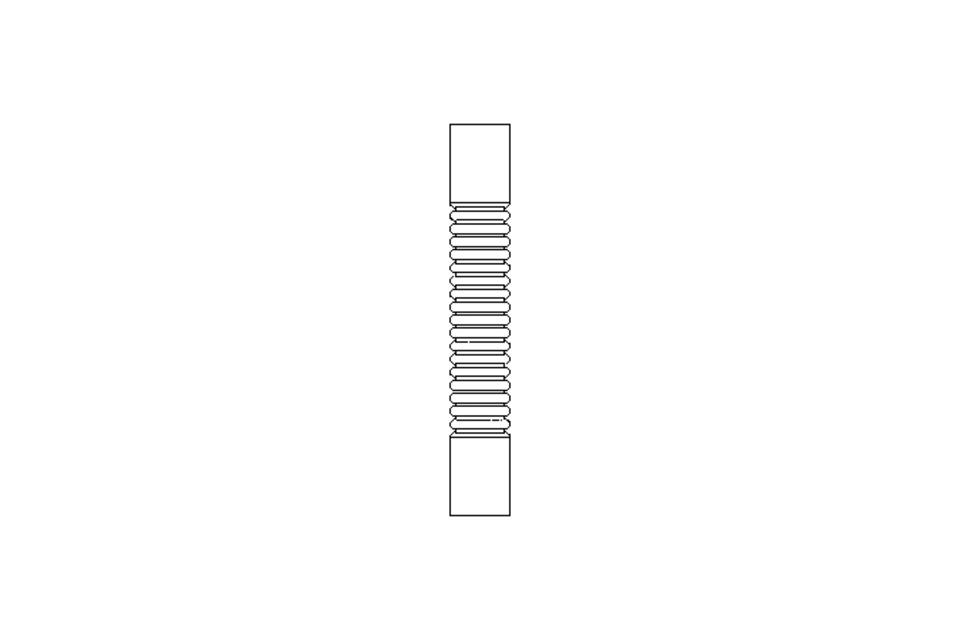 Rubber bellows L=120 d=15 DN15