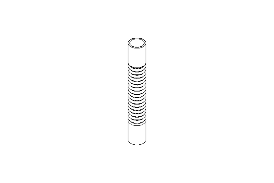 Rubber bellows L=120 d=15 DN15