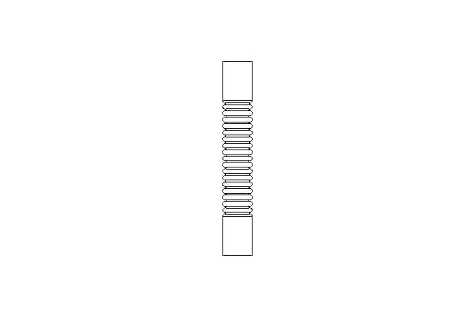 Rubber bellows L=120 d=15 DN15