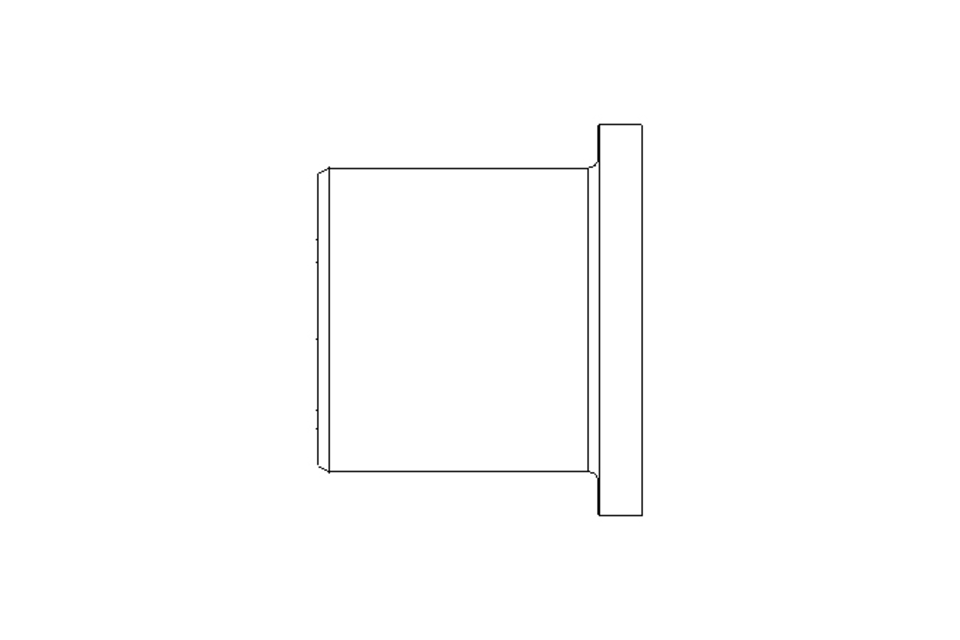 Plain bearing bush 10x14x18x15x2