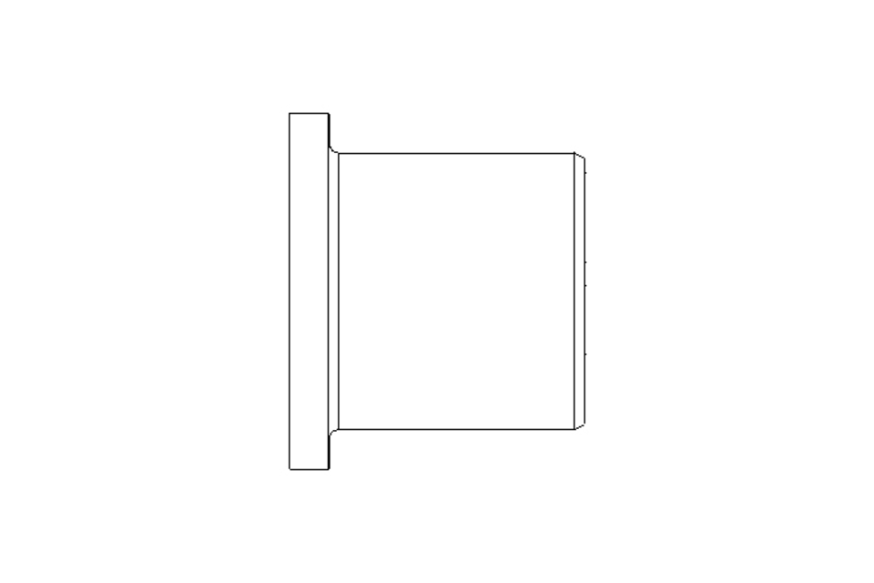 Plain bearing bush 10x14x18x15x2