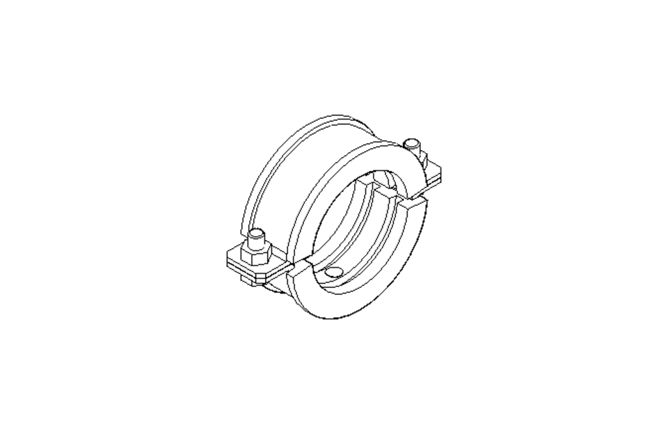 Rohrschelle 2-teilig A4 1 1/2