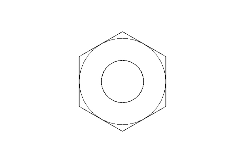 Hexagon nut M10 A2 DIN985