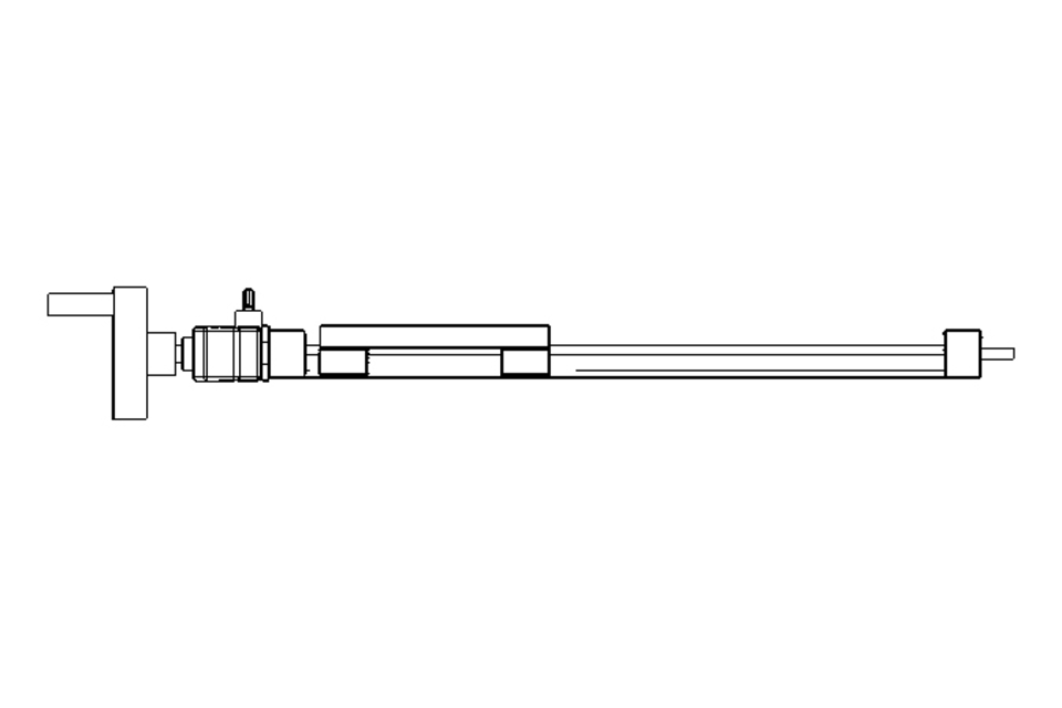 Spindel-Lineartisch mit Kurbel