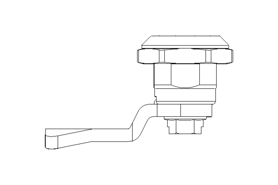 Drehriegel mit Zunge H26