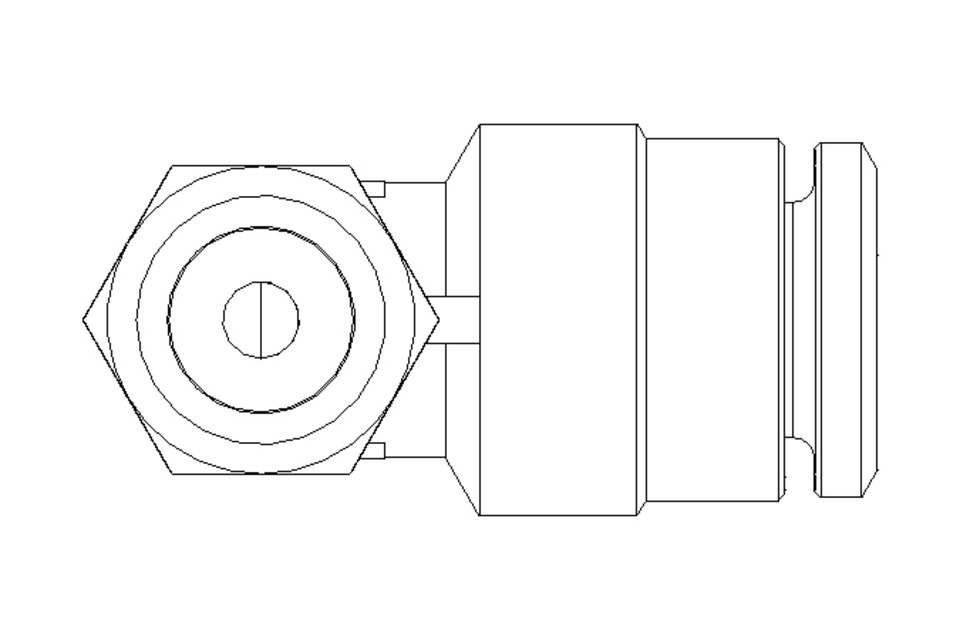 Threaded elbow connector