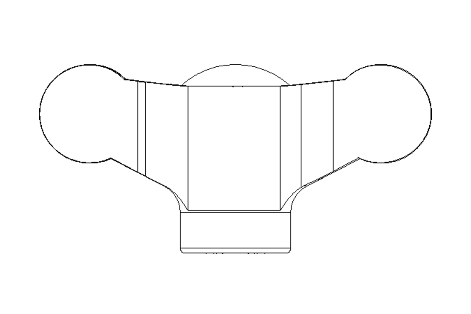 Wing knob M6 inside thread