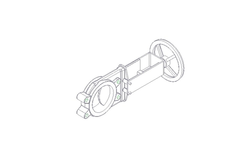 Plattenschieber DN150 PN10 mit Handrad