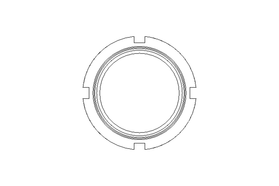 Slotted nut M45x1.5 St-Zn