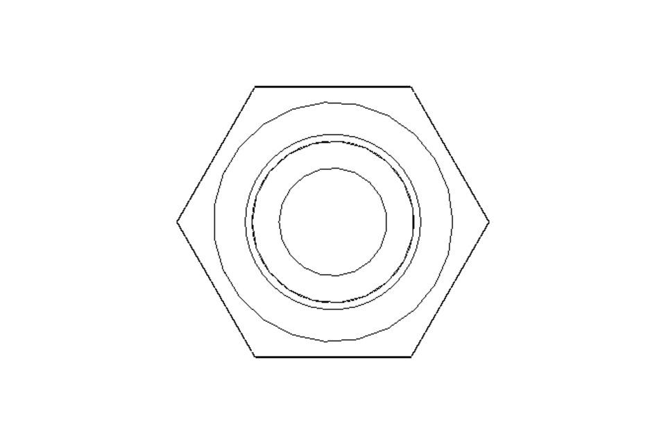 Hexagon screw M6x75 A2 70 ISO4014-KLF